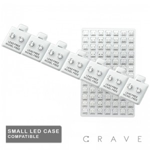 7 PAIRS REFILL CARD FOR CLEAR SQUARE ALLOY CZ STUD EARRINGS TRAY (FSLCP01-SQ)